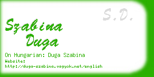 szabina duga business card